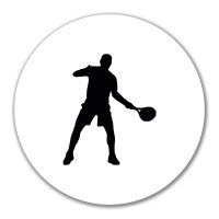 Aufkleber Tennis Silhouette 10cm Sticker