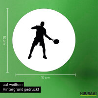Aufkleber Tennis Silhouette 10cm Sticker