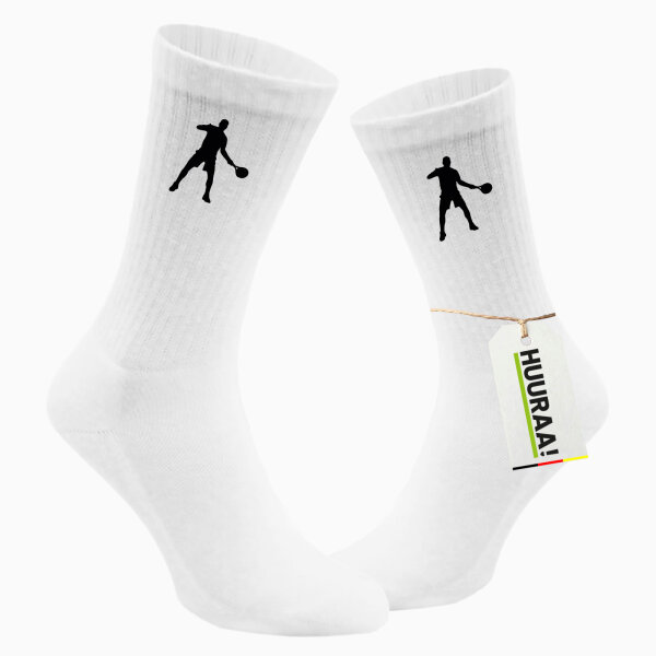 Socken Tennis Silhouette Größe 37/46 White Motiv Tennissocken