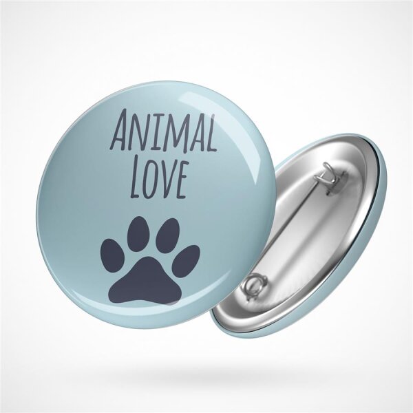 Button Animal Love Pfote Größe 59mm