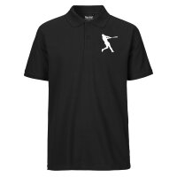 Herren Polo Shirt Baseball Silhouette
