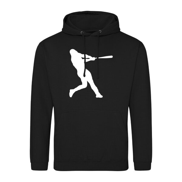 Unisex Hoodie Baseball Silhouette Größe S-3XL