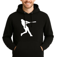 Unisex Hoodie Baseball Silhouette Größe S-3XL