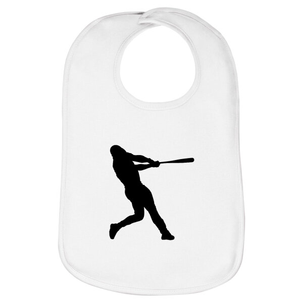 Lätzchen Baseball Silhouette, doppellagig
