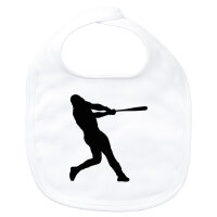 Baby Lätzchen Baseball Silhouette Klettverschluss