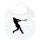 Baby Lätzchen Baseball Silhouette Klettverschluss