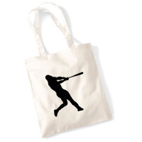 Jutebeutel Baseball Silhouette 10 Liter