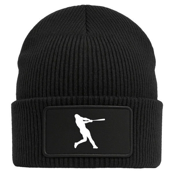 Beanie Baseball Silhouette Black Mütze