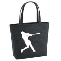 Filzshopper Baseball Silhouette 22 Liter Filztasche