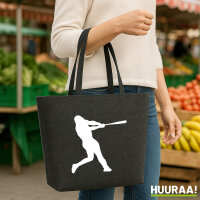Filzshopper Baseball Silhouette 22 Liter Filztasche