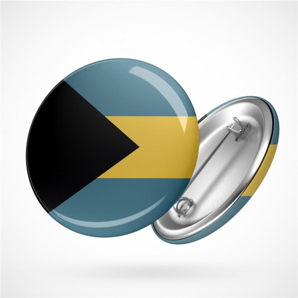 Button Bahamas Flagge Größe 59mm