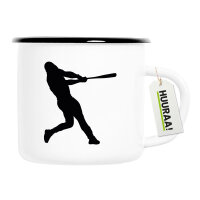 Emaille Tasse Baseball Silhouette 300ml Vintage Emaille...