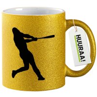 Glitzertasse Baseball Silhouette 330ml