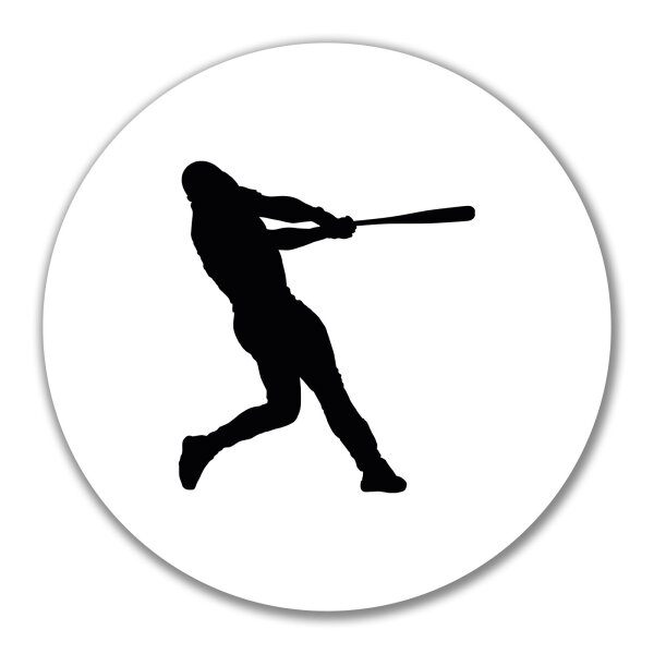 Aufkleber Baseball Silhouette 10cm Sticker