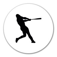 Aufkleber Baseball Silhouette 10cm Sticker