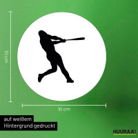 Aufkleber Baseball Silhouette 10cm Sticker