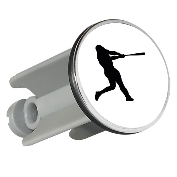 Waschbeckenstöpsel Baseball Silhouette 4cm Abflussstopfen