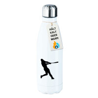 Edelstahl-Trinkflasche Baseball Silhouette 500ml Wasserflasche