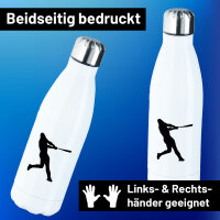 Edelstahl-Trinkflasche Baseball Silhouette 500ml Wasserflasche