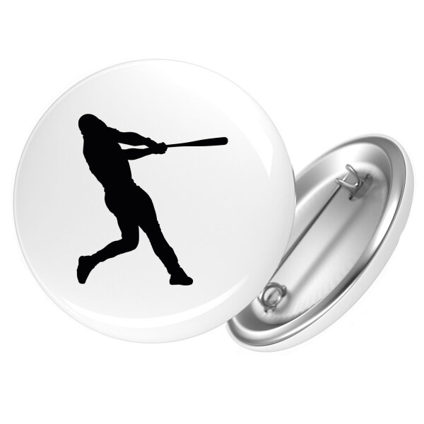 Button Baseball Silhouette