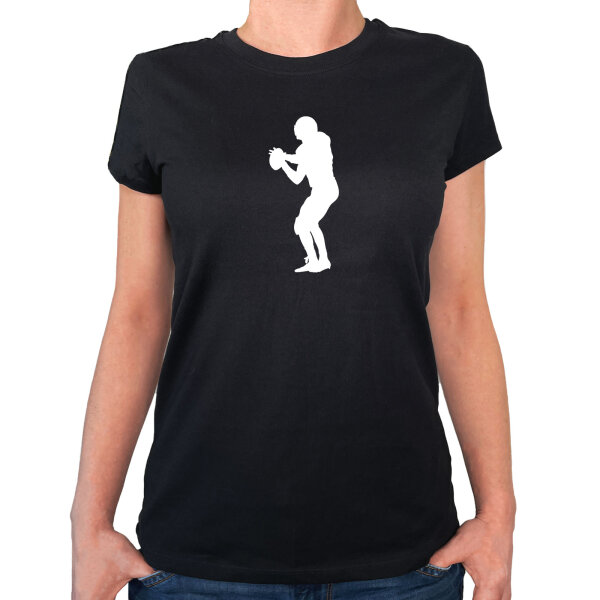 Damen T-Shirt American Football Silhouette Größe XS-XXL
