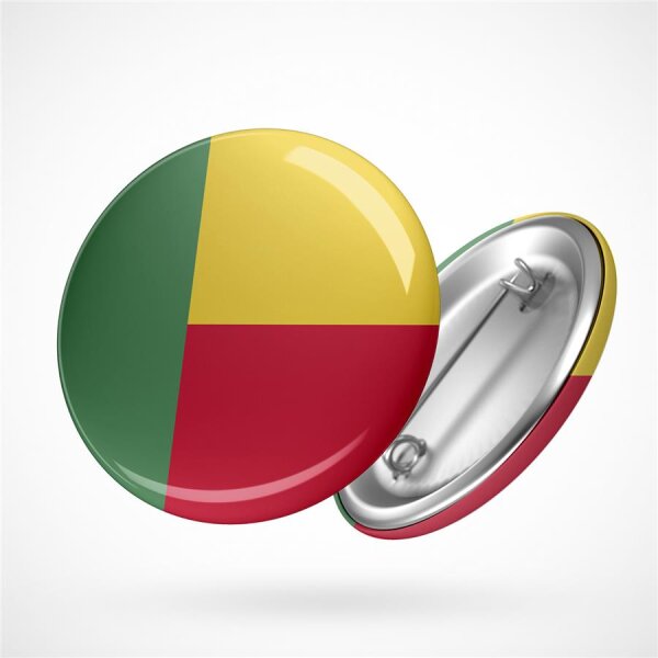 Button Benin Flagge Größe 59mm