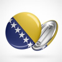 Button Bosnia Bosnien Flagge Größe 59mm