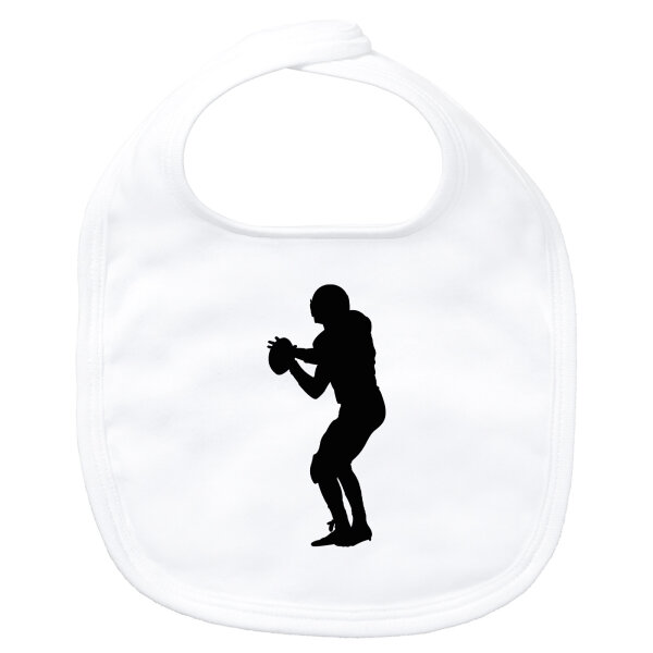 Baby Lätzchen American Football Silhouette Klettverschluss