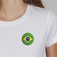 Button Brazil Brasilien Flagge Größe 59mm