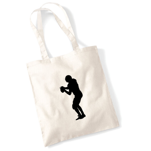 Jutebeutel American Football Silhouette 10 Liter