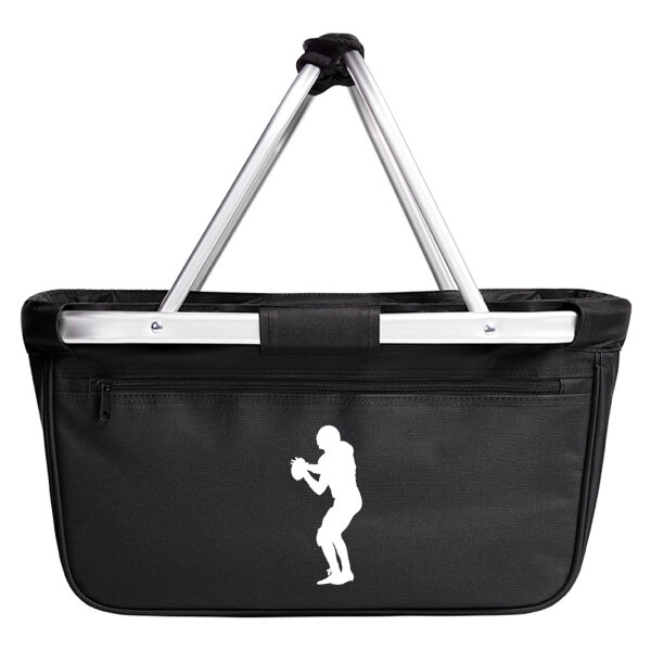 Einkaufskorb faltbar American Football Silhouette 20 Liter Tragekorb Black
