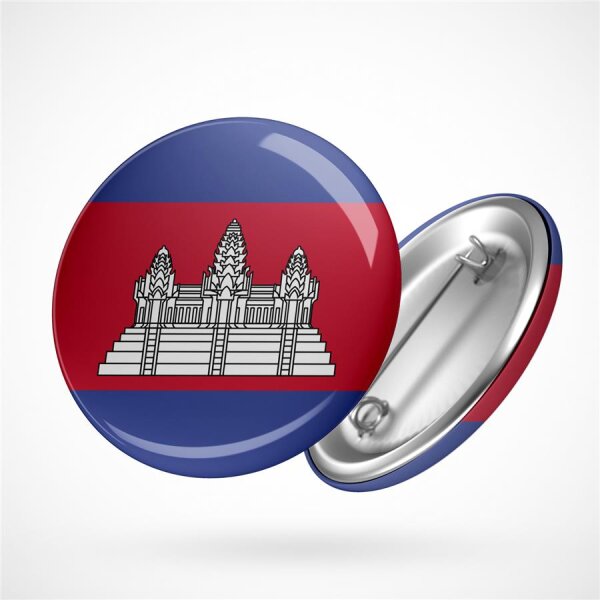 Button Cambodia Kambodscha Flagge Größe 59mm
