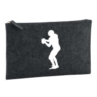 Kulturbeutel American Football Silhouette 1 Liter Filz...