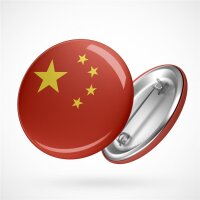 Button Volksrepublik China Flagge Größe 59mm