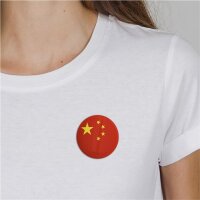 Button Volksrepublik China Flagge Größe 59mm