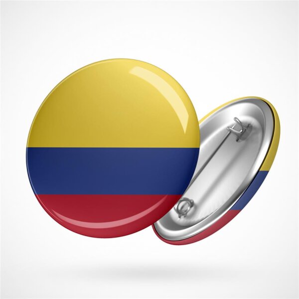 Button Colombia Kolumbien Flagge Größe 59mm