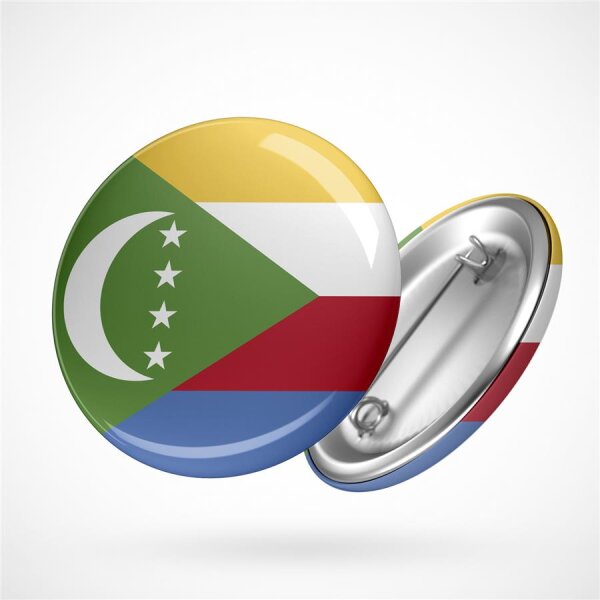 Button Comoros Komoren Flagge Größe 59mm