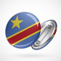 Button DR Congo Kongo Flagge Größe 59mm