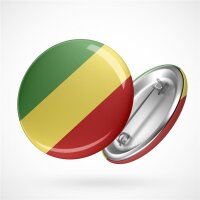 Button Congo Kongo Flagge Größe 59mm