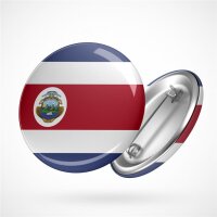Button Costa Rica Flagge Größe 59mm