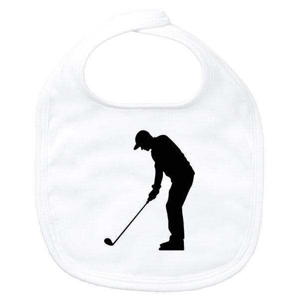 Baby Lätzchen Golf Silhouette Klettverschluss