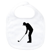 Baby Lätzchen Golf Silhouette Klettverschluss