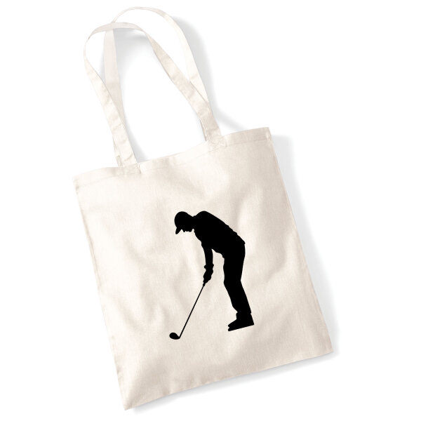 Jutebeutel Golf Silhouette 10 Liter