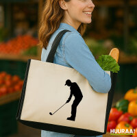 Jutetasche Golf Silhouette 21 Liter Black