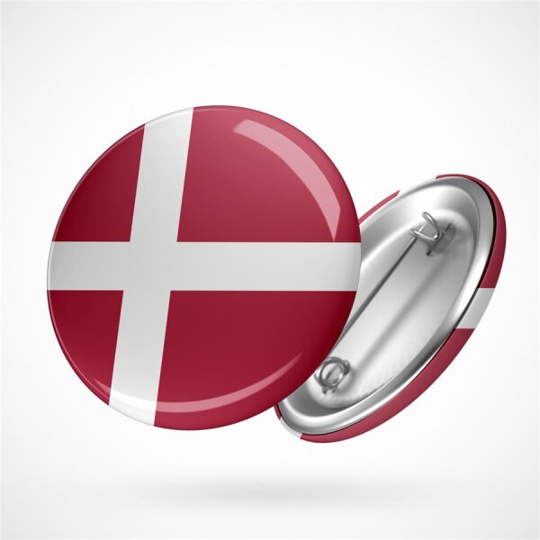 Button Dänemark Flagge Größe 59mm