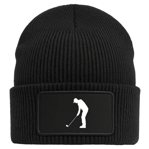 Beanie Golf Silhouette Black Mütze
