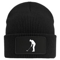 Beanie Golf Silhouette Black Mütze