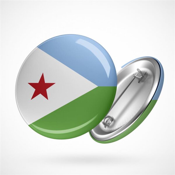 Button Djibouti Dschibuti Flagge Größe 59mm