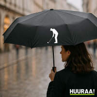 Regenschirm Golf Silhouette 98cm Schwarz