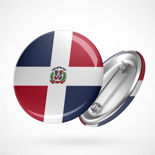 Button Dominikanische Republik Flagge Größe 59mm
